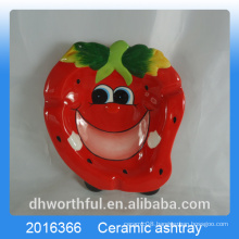 Cutely strawberry design ceramic ashtray for home decor